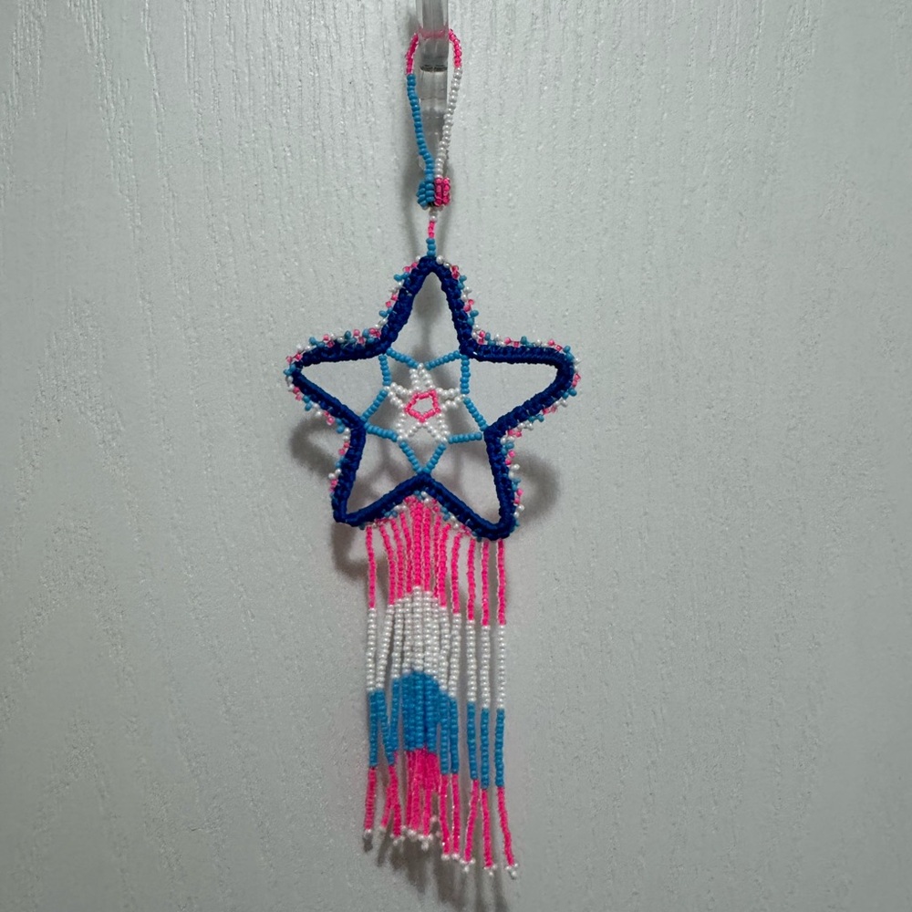 Huichol Beaded Star Dreamcatcher